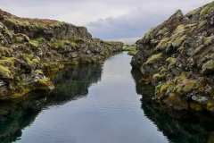 Europa und Amerika durch einen Wassergraben getrennt, Thingvellir NP